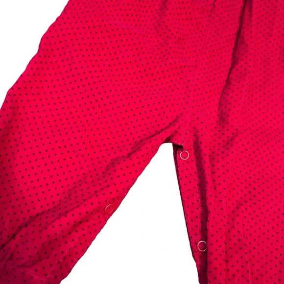 Vintage Alexis Polka Dot One Piece Collared Christmas Outfit Six Months - Picture 5 of 6